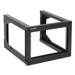 NavePoint 6U Server Rack with Swing Gate - Wall Mount Rack for 19 Inch IT & AV Equipment - 24' Deep, Black