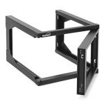 NavePoint 6U Server Rack with Swing Gate - Wall Mount Rack for 19 Inch IT & AV Equipment - 24' Deep, Black