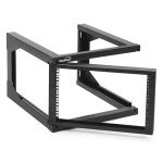 NavePoint 6U Server Rack with Swing Gate - Wall Mount Rack for 19 Inch IT & AV Equipment - 24' Deep, Black
