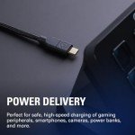 Elgato USB-C 3.2 C-to-C Cable – 10 Gb/s Data Transfer, 3 A Power Delivery, Gold-Plated Connectors, Rugged Nylon Braiding, 1.5 m/4.9 ft, Compatible with Mac, PC, Gaming Peripherals & More
