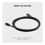 Elgato USB-C 3.2 C-to-C Cable – 10 Gb/s Data Transfer, 3 A Power Delivery, Gold-Plated Connectors, Rugged Nylon Braiding, 1.5 m/4.9 ft, Compatible with Mac, PC, Gaming Peripherals & More