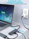 Opluz USB C Hub 5-in-1 USB C to 4K@60HZ Hdmi Multiport Adapter, 5Gbps 100W PD USB C Dock USB3.0 Dongle Docking Station Aluminum USB C Dock Hub for MacBook Dell Hp Lenovo - Computer peripherals