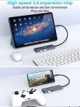 Opluz USB C Hub 5-in-1 USB C to 4K@60HZ Hdmi Multiport Adapter, 5Gbps 100W PD USB C Dock USB3.0 Dongle Docking Station Aluminum USB C Dock Hub for MacBook Dell Hp Lenovo - Computer peripherals