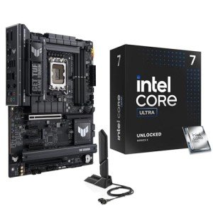 Micro Center CPU Motherboard Combo - Intel Core Ultra 7 265K 20-Cores Unlocked Desktop Processor with Asus Tuf Gaming Z890-Plus WiFi LGA 1851 ATX Motherboard