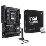 Micro Center CPU Motherboard Combo - Intel Core Ultra 7 265K 20-Cores Unlocked Desktop Processor with Asus Tuf Gaming Z890-Plus WiFi LGA 1851 ATX Motherboard