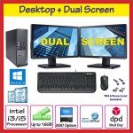 Dual Screen Desktop PC with Intel i3/i5, 32GB RAM