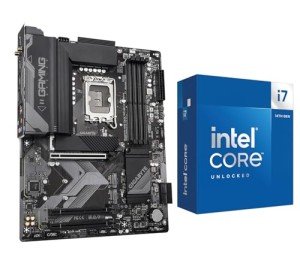 MICRO CENTER CPU Motherboard Combo: Intel i7-14700K 20 (8P+12E) Cores up to 5.6 GHz Unlocked Desktop Processor with GIGABYTE Z790 Gaming Plus AX lga1700 ATX Motherboard