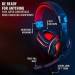 Ritz Gear Gaming Accessories Kit (Red) | 4-in-1 LED Backlight Bundle PC Combo with Multimedia Keyboard, Optical Mouse, Mouse Pad & Headset with Adapter | for Windows 7+ Desktop, Laptop, Xbox & PS4