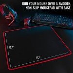 Ritz Gear Gaming Accessories Kit (Red) | 4-in-1 LED Backlight Bundle PC Combo with Multimedia Keyboard, Optical Mouse, Mouse Pad & Headset with Adapter | for Windows 7+ Desktop, Laptop, Xbox & PS4