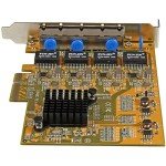 StarTech.com 4 Port PCIe Network Card - Standard Profile - RJ45 Port - Realtek RTL8111H Chipset - Ethernet Network Card - NIC Server Adapter Network Card , TAA (ST1000SPEX43)