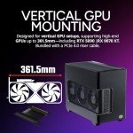Cooler Master NR200P V3 Mini-ITX PC Case, Top-Mount 240mm|280mm AIO, PCIe 5.0 Riser, 361.5mm Vertical GPU Mount, SFX PSU 130mm, Compatible RTX 5090|RX 7090 XT, Aluminum Panels, USB Type-C, DIY
