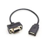 Elecbee DB9 Female to USB2.0 Female Power Cable 0.2M, Used in Computer and Industrial Applications for Data Transfer or Connection to Various Peripherals or Devices