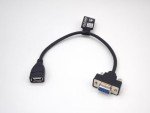 Elecbee DB9 Female to USB2.0 Female Power Cable 0.2M, Used in Computer and Industrial Applications for Data Transfer or Connection to Various Peripherals or Devices