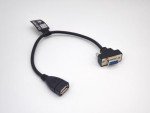 Elecbee DB9 Female to USB2.0 Female Power Cable 0.2M, Used in Computer and Industrial Applications for Data Transfer or Connection to Various Peripherals or Devices