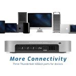 OWC 28TB (20TB HDD 7200 RPM, 8TB NVMe m.2 SSD) miniStack STX Stackable Storage and Thunderbolt Hub Xpansion Solution