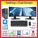 Dual Screen Desktop PC with Intel i3/i5, 32GB RAM