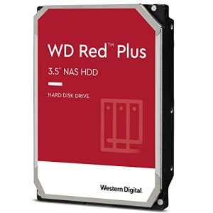 WD Red Plus interne Festplatte NAS 10 TB (3,5'', Workload-Rate 180 TB/Jahr, 7.200 U/min, 256 MB Cache, NASware™-Firmware für Kompatibilität, 8 Bays) Rot