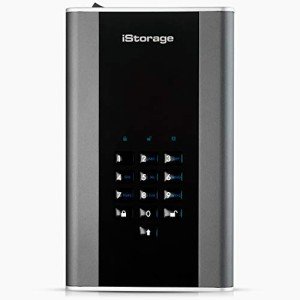 iStorage diskAshur DT2 10 TB - Sichere, verschlüsselte Desktop-Festplatte - FIPS Level-2 – Passwortgeschützt - Staub-/wasserbeständig
