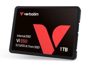 Verbatim Vi550 S3 SSD, internes SSD-Laufwerk mit 1 TB Datenspeicher, Solid State Drive mit 2,5'' SATA III Schnittstelle und 3D-NAND-Technologie, schwarz