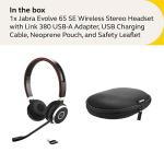 Jabra Evolve 65 SE Bluetooth Headset with Noise-Cancelling