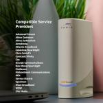 ARRIS (S33) - Cable Modem - Fast DOCSIS 3.1 Multi-Gigabit WiFi For Comcast Xfinity, Cox, Spectrum & More 1 & 2.5 Gbps Ports 2.5 Gbps Max Internet Speeds 4 OFDM Channels 2 Year Warranty
