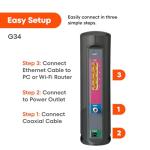 ARRIS G34 DOCSIS 3.1 Modem and Wi-Fi Router