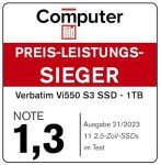 Verbatim Vi550 S3 1TB SSD - 560MB/s Performance
