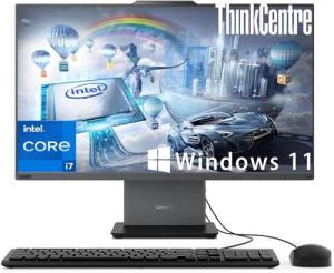 Lenovo IdeaCentre 27" FHD All-in-One Touchscreen Desktop | 13th Gen Intel 10 Cores i7-13620H | 32GB DDR5 RAM | 1TB SSD, Wireless Keyboard & Mouse | Windows 11 Home| High Performance PC