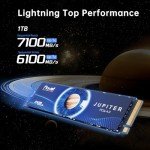 Fikwot FX991 M.2 SSD 1TB NVMe SSD M2 2280 PCIe Gen 4x4, Read Up to 7100MB/s, Internal Solid State Drive for PS5 Laptop Desktop 3D QLC NAND