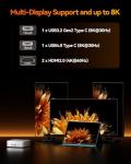 GEEKOM A8 Mini PC with AMD Ryzen 7 8745HS, 32GB DDR5 5600MHz 1TB PCIe 4.0 NVMe SSD, Windows 11 Pro Desktop Computer for Home&Business, Radeon 780M, USB4, 8K UHD, 4 Display | WiFi 6E, BT5.2, 2.5G LAN