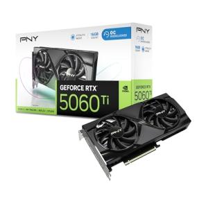 PNY NVIDIA GeForce RTX™ 5060 Ti 16GB Overclocked Dual Fan Graphics Card (DLSS 4, PCIe® 5.0, HDMI®/DP 2.1, 2-Slot)