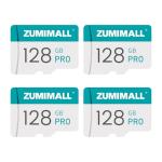 ZUMIMALL 128GB SD Card - 4 PCS Perfect Storage Solution for Security Cameras | Reliable and High Capacity Memory Card… New