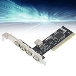Yctze HighSpeed PCI Expansion Card with 4 USB2.0 Ports, Universal Converter Adapter for PC and Compatible with 95, Ideal for Desktops and Peripherals