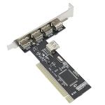 Yctze HighSpeed PCI Expansion Card with 4 USB2.0 Ports, Universal Converter Adapter for PC and Compatible with 95, Ideal for Desktops and Peripherals