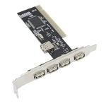 Yctze HighSpeed PCI Expansion Card with 4 USB2.0 Ports, Universal Converter Adapter for PC and Compatible with 95, Ideal for Desktops and Peripherals