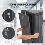 VEVOR 15U Wall Mount Network Server Cabinet, 18'' Deep, Server Rack Cabinet Enclosure, 500 lbs Max. Ground-Mounted Load Capacity, with Locking Glass Door Side Panels, for IT Equipment, A/V Devices