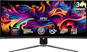 MSI MPG 341CQPX 34-inch Curved OLED Gaming Monitor