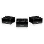 NETGEAR Nighthawk Tri-Band Whole Home Mesh WiFi 6 System (MK73S) – Router + 2 Satellite Extenders - 3Gbps Speed - Coverage up to 4,500 sq. ft., 25 Devices - Includes 1-Year Armor – AX3000 802.11ax