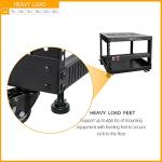 RIVECO 6U Network Rack with Reinforced Top & Bottom Vented Plates- 4 Rolling Wheels Floor Standing Rack for 19" Equipment & Stereo Gear- Including Basic Rail Mount PDU Power Strip