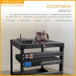 RIVECO 6U Network Rack with Reinforced Top & Bottom Vented Plates- 4 Rolling Wheels Floor Standing Rack for 19" Equipment & Stereo Gear- Including Basic Rail Mount PDU Power Strip