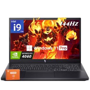 acer Nitro V 15 Gaming Laptop, Intel i9-13900H Up to 5.4GHz, GeForce RTX 4060, 15.6" 144 Hz IPS Display, 64 GB DDR5, 2 TB SSD, Wi-Fi 6, Backlit Keyboard, Windows 11 Pro, Gaming Mouse, 256GB UFD