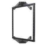 NavePoint 12U Pivoting Wall Mount Server Rack - Heavy Duty 19 Inch Equipment Open Frame - 12U Network Rack for AV & IT Gear, 18-Inch Depth, Black