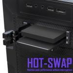 Kingwin Mobile Rack for 2 x U.2/U.3 NVMe SSD Ultra-Fast Oculink Connectivity High-Performance Storage Solution, Hot-Swap, Tool-Free 2.5” NVMe SSD Aluminum Enclosure Maximum Speed 64 Gb/s