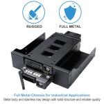 Kingwin 5.25" Bay Backplane Mobile Rack Enclosure for 2 x 2.5 U.2/U.3 NVMe SSDs, SlimSAS Connectivity, Hot-Swap Tray, Tool-Free Installation, Durable Metal Build, High-Speed Storage Solution