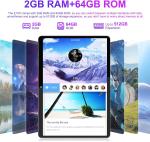 SGIN 10.1" Android 13 Tablet with 128GB Storage