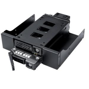 Kingwin 5.25" Bay Backplane Mobile Rack Enclosure for 2 x 2.5 U.2/U.3 NVMe SSDs, OCulink Connectivity, Hot-Swap Tray, Tool-Free Installation, Durable Metal Build, High-Speed Storage Solution