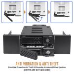 Kingwin 5.25" Bay Backplane Mobile Rack Enclosure for 2 x 2.5 U.2/U.3 NVMe SSDs, OCulink Connectivity, Hot-Swap Tray, Tool-Free Installation, Durable Metal Build, High-Speed Storage Solution