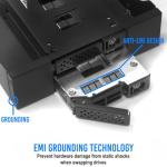 Kingwin 5.25" Bay Backplane Mobile Rack Enclosure for 2 x 2.5 U.2/U.3 NVMe SSDs, OCulink Connectivity, Hot-Swap Tray, Tool-Free Installation, Durable Metal Build, High-Speed Storage Solution