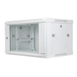 NavePoint 6U Network Cabinet with Glass Door – 6U Wall Mount Server Cabinet White 19” Rack for IT Equipment, AV Devices, Networking Equipment –17” Deep Server Rack Enclosure