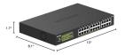 NETGEAR 24-Port PoE+ Gigabit Ethernet Unmanaged Essentials Switch (GS324P) - with 16 x PoE+ @ 190W, Desktop or Rackmount